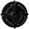 Ekena Millwork Attica Acanthus Leaf Ceiling Medallion (Fits Canopies up to 3 1/4"), 30 1/8"OD x 1 1/2"P, Jet Black CM30ATBLF - alternate 1